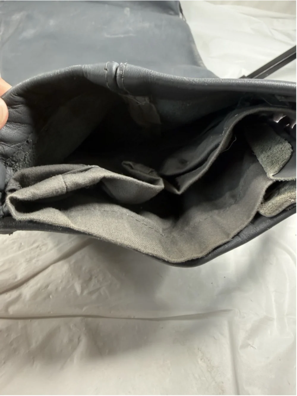 1979 West German Bundeswehr Gray Leather Motorcycle Trousers Beckumer Lederwerk